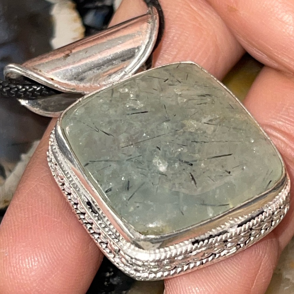 Prehnite Pendant 1 1/2”